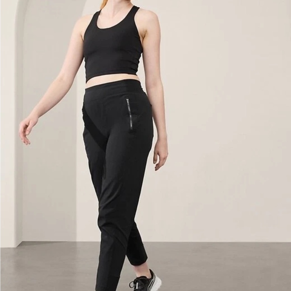 {Athleta} Trekkie North Black High-Rise Joggers